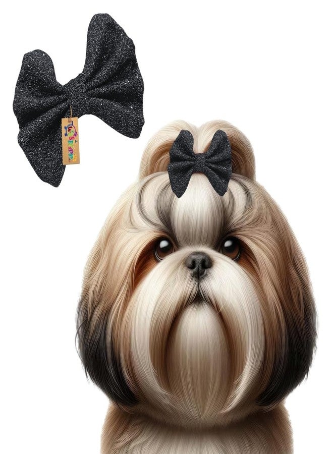 ويستيرن إرا مشبك شعر لامع للكلاب بتصميم مستوحى من العصر الغربي | إكسسوار أنيق ولامع للحيوانات الأليفة الصغيرة والمتوسطة والكبيرة | تثبيت آمن | مثالي للعناية الشخصية، وجلسات التصوير، وأعياد الميلاد، والمناسبات | عصري وسهل الاستخدام (أسود) - Image 1